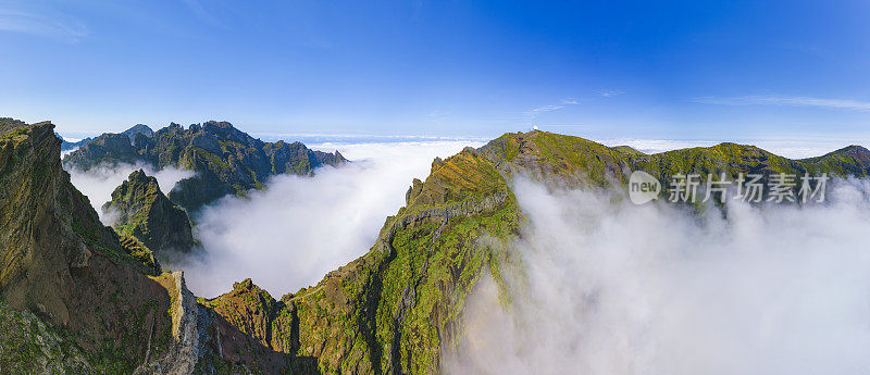 PR1 Pico do Arieiro - Pico Ruivo步道通往天堂马德拉葡萄牙